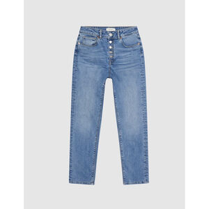 REISS BAILEY HIGH RISE STRAIGHT LEG JEANS COLOR: PALE BLUE SIZE: 25R